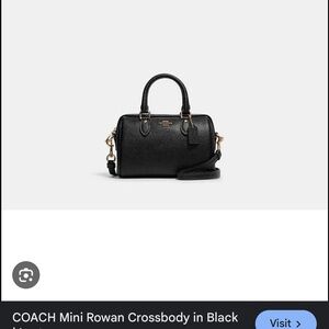 Coach Mini Bag in Black with Gold Accents
